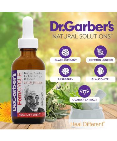 Dr. Garber's Natural Fem Cycle Drops - Hormone Balance & PMS Relief - 60ml Gemmotherapy Supplement - Buy Online on GoSupps.com