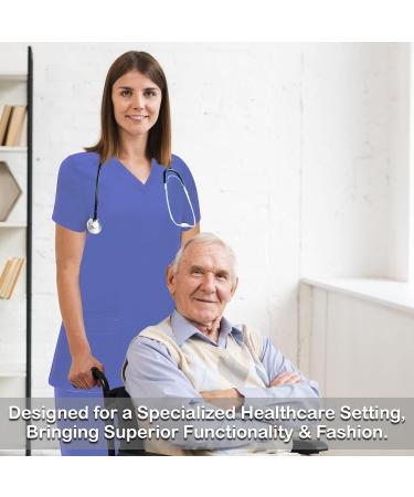 Comfortable and Durable Bahoki Essentials Scrub Set - Ideal for Nurses - Ceil Blue X-Small - Buy Online on GoSupps.com