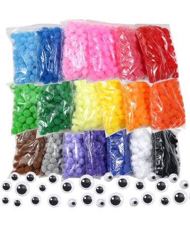 TOAOB 140pcs 8mm Colorful Plastic Safety Eyes Craft Eyes with