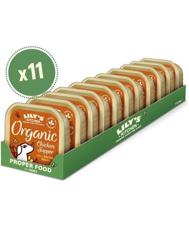 Lily's Kitchen Organic Chicken Wet Food for Adult Dogs - 11 x 150g Bowls - Natural & Healthy Options - Buy Online on GoSupps.com