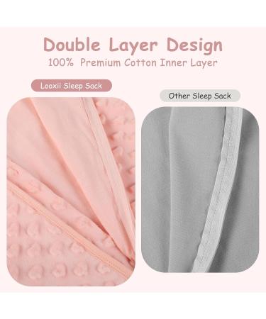 Looxii Baby Sleeping Bag 1.5TOG Cotton Soft Newborn Sleepsack Unisex Baby Wearable Blanket 12-18 Months (Pink & Apricot) - Buy Online on GoSupps.com