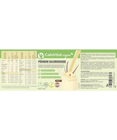  CALOVITAL CaloVital High Calorie Food for Drinking Vegan Drink for Astronauts Carbohydrates Proteins Vitamins and Minerals Highly Dosed 500 g Vanilla - Buy Online on GoSupps.com