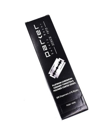100 Count Premium Platinum Stainless Steel Double Edge Safety Razor Blades - Smooth & Comfortable Shaves | Parker Safety Razor - Buy Online on GoSupps.com