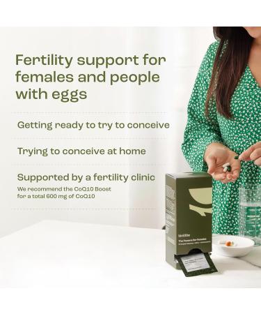 bird&be The Power Prenatal for Females - Fertility Support with Algae Oil DHA (Omega-3) CoQ10 and N-Acetyl Cysteine - 30-Day Supply - Buy Online on GoSupps.com