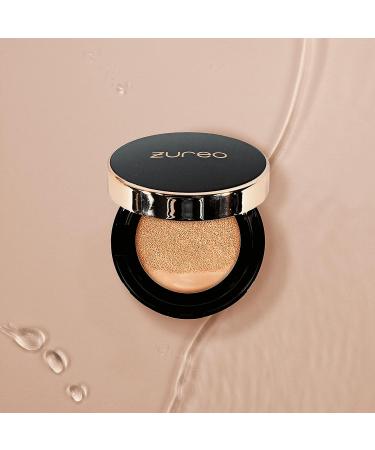 ZUREO Glowing Vitamin BB Cushion - 22 Natural Beige, 0.45oz, Korean BB Cream Foundation with Vitamin C, E, B3, B5, B6 for Moisturizing Finish - Buy Online on GoSupps.com