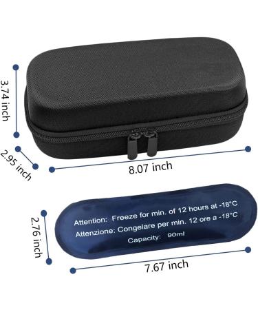 4YOUEASIER Insulin Cooler Travel Case Diabetic Insulated Organizer Portable Cooling Bag for Insulin Pen and Medication Diabetic Supplies with 3 TSA Approved Ice Pack (Black) - Buy Online on GoSupps.com