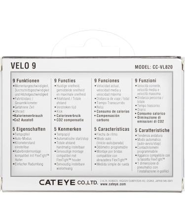 CAT EYE Velo 9 Wired Bike Computer - US Seller Warranty | Buy with Confidence - Buy Online on GoSupps.com