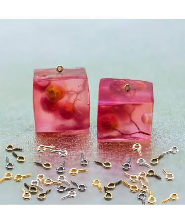 OIIKI 2000Pcs Screw Eye Pins - Small Metal Eye Pins Hooks for Jewelry Making - 5 Colors Mini Sturdy Eyelets Screw Threaded Clasps - DIY Arts Crafts - Resin - 4x8mm - Buy Online on GoSupps.com