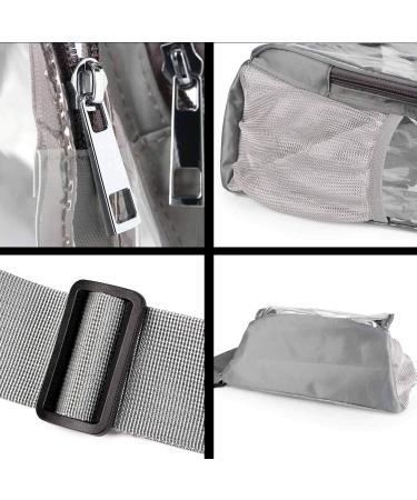 Clear PVC Stadium Approved Sling Bag Backpack - Adjustable Strap, Grey - Buy Online on GoSupps.com