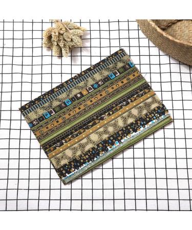 HAPYLY Pack of 4 Assorted Cotton and Hemp Pre-Cut Fat Quarters Quilt Fabric 50x70CM - Multicolor - Buy Online on GoSupps.com