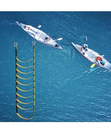 10 Step Boat Rope Ladder | Portable Marine Swim Assist Boarding Ladder for Inflatable Boat, Kayak, Motorboat & Canoeing - Buy Online on GoSupps.com
