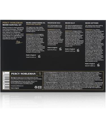 Percy Nobleman Beard Survival Kit - Beard Oil, Balm, Wax, Softener Set - Buy Online on GoSupps.com