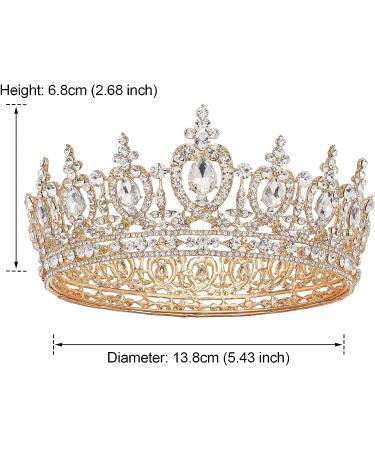 AW BRIDAL Gold Wedding Tiaras & Crowns for Women | Elegant Bridal Headpiece - Buy Online on GoSupps.com
