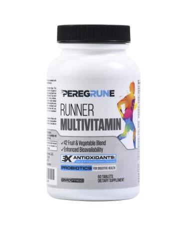 Runner Vitamin   Engineered Multivitamin with Antioxidants for Health / Recovery   Complete B Complex for Endurance  Energy   Probiotics  Whole Foods   GMP Certified Endurance & Running Supplement