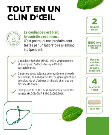 Pure Choline Capsules - 240 Capsules with 750mg Choline Bitartrate - 4 Month Supply - Liver Homocysteine & Fat Metabolism - - Buy Online on GoSupps.com