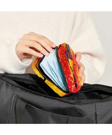 GIAPB Period Bag - African Tribal Woman Print, Sanitary Napkin Storage & Travel Makeup Pouch - Buy Online on GoSupps.com