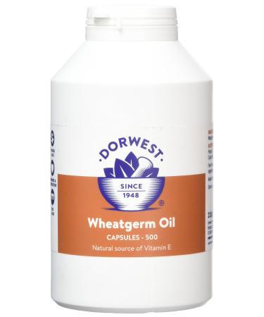 Dorwest Herbs Wheatgerm Oil Capsules for Dogs and Cats 500 Capsules