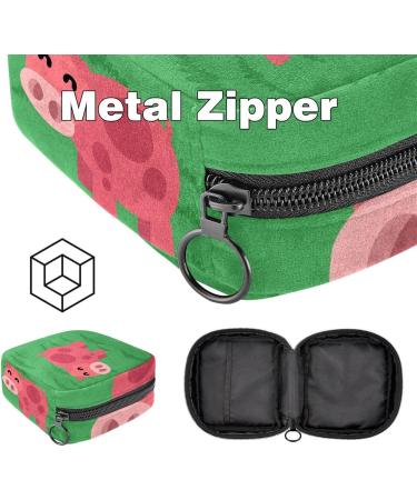 Green PIG Sanitary Napkin & Menstrual Cup Pocket - Zip Pouch for Teenagers & Women - Stylish & Functional Menstrual Pad Storage - Buy Online on GoSupps.com