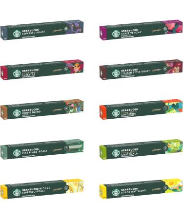 STARBUCKS Variety Discovery Pack by Nespresso Coffee Capsules All Types of Roasting 10 x 10 (100 Capsules) - Amazon Exclusiv - Buy Online on GoSupps.com