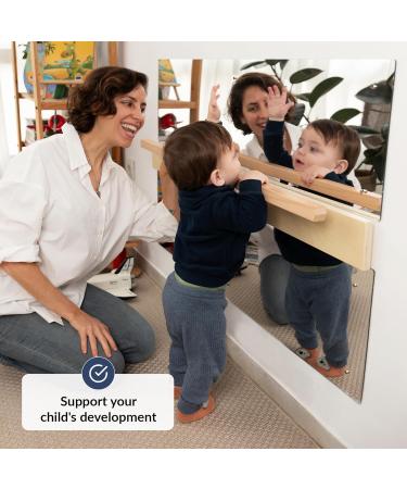 Odoxia Baby Mirror & Standing Aid | Montessori Toddler Mirror for Improved Coordination Cognitive Development and Motor Skills | Ideal Children's Room Decor - Buy Online on GoSupps.com