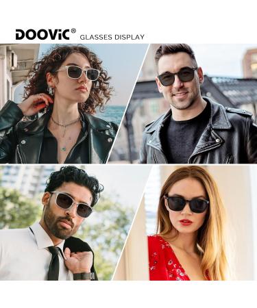 DOOViC Blue Light Filter Reading Glasses | Square Frame Large Lenses | Prescription 024 Sun Transparent 1.0x | International Shipping Available - Buy Online on GoSupps.com