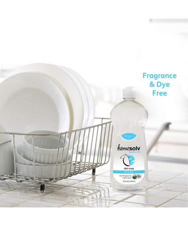 Homesolv Dishwashing Liquid Free & Clear - 25 Fl Oz | Eco-Friendly, Fragrance-Free Cleaning - Buy Online on GoSupps.com