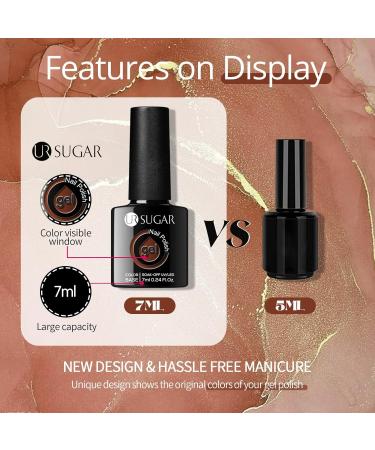 Buy Ur Sugar UV Nail Polish - 12 Colors Nude Pink Brown Glitter Gel Set for Nail Studios | Gift Box Manicure Set Perfect for Christmas - Buy Online on GoSupps.com