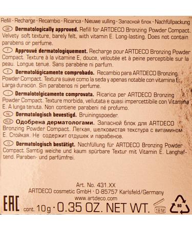 ARTDECO Bronzing Powder Compact Refill - Long-Lasting Bronzer in Terracotta 30 (10g) | International Shipping Available - Buy Online on GoSupps.com