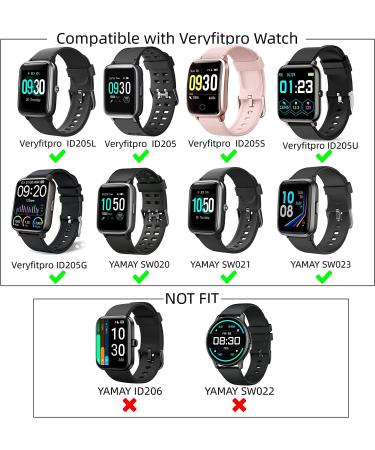 6-Pack Watch Bands for Veryfitpro ID205L/G/S, Willful ID205L/SW020/SW023 - Replacement Bands for Men & Women (Large) - Buy Online on GoSupps.com