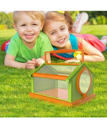 Portable Butterfly Habitat Cage Critter Caterpillars Outdoor Green Orange - Buy Online on GoSupps.com