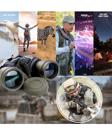 20x50 Military Binoculars with Smartphone Adapter - Waterproof Tactical Binoculars for Bird Watching, Hunting, Hiking - BAK4 Prism FMC Lens - Mud - Buy Online on GoSupps.com