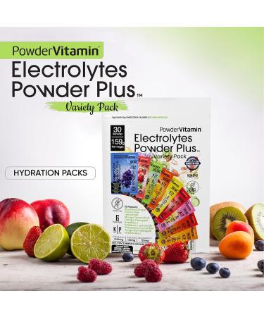 Electrolytes Powder Plus Keto - Variety Pack Zero Sugar 1000mg Potassium Non-GMO 30 Hydration Packets - Buy Online on GoSupps.com
