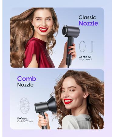 Professional Hair Dryer with Diffuser -Bopcal High-Speed Ionic Hair Dryer 1500W Fast Drying Low-Noise Hairdryer 3 Speeds & 4 Temps with Travel Size for Styling at Home/Salon Black - Buy Online on GoSupps.com