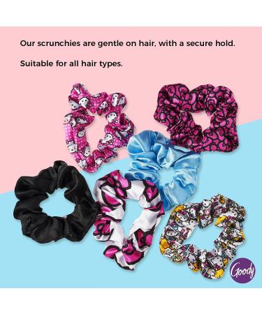 Goody x Hello Kitty Ouchless Hair Scrunchie - 6 Count Assorted - Hair Accessories for Pain-Free Styling and Securing Hair - Suitable for All Hair Types - Buy Online on GoSupps.com