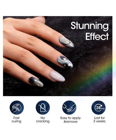 Gellen Cat Eye Gel Nail Polish - 18ml Rainbow Glitter UV Gel for Stunning Magnetic Nail Art | Reflective Holographic Effects - Buy Online on GoSupps.com