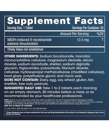 Buy Energy NADH 12.5 mg - 30 Tablets for Boosted Energy | International Shipping Available - Buy Online on GoSupps.com