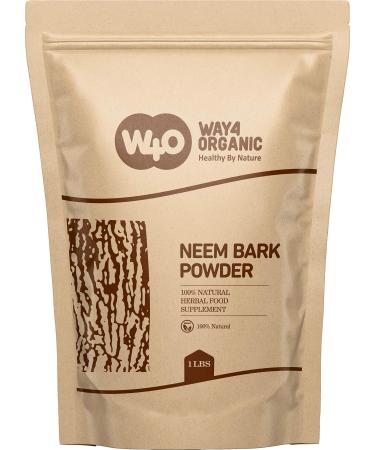 Neem Bark Powder 16 Oz (1 lb) - Dental and Digestion Support - Tooth Powder - Way4Organic