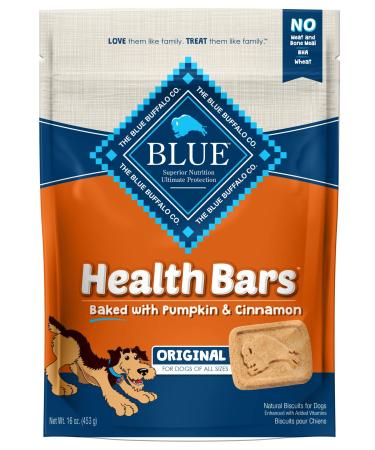 Blue Buffalo Health Bars Natural Crunchy Dog Treats Pumpkin & Cinnamon 16 Ounce (Pack of 1)