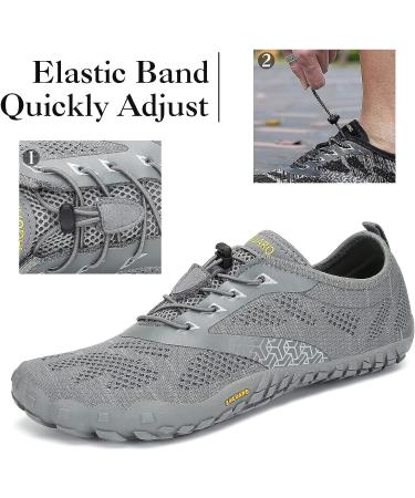 SAGUARO Barefoot Minimalist Shoes - Aqua Trail Running & Hiking 9.5 Women/7.5 Men Cadet Grey - Buy Online on GoSupps.com