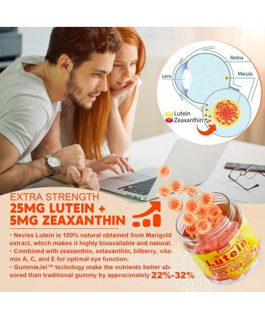 NEVISS Sugar Free Lutein Gummies 60 Counts + Vitamin D3 Gummies 60 Counts - Buy Online on GoSupps.com