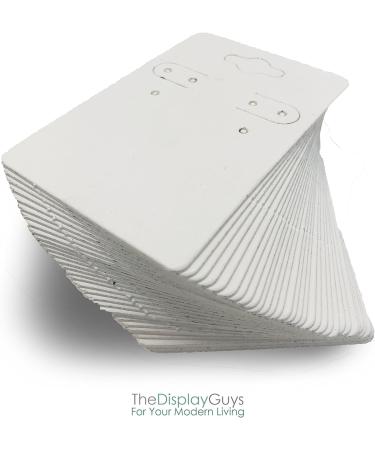 The Display Guys 100 pcs Hanging Earring Display Cards Jewelry Pack - 2x3 Inch White - Buy Online on GoSupps.com