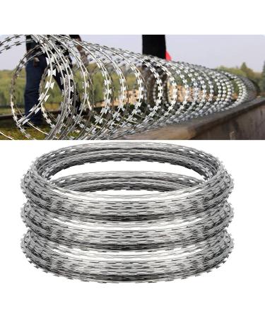 75 m of shaving wire galvanized barbed wire shaving wire shaving wire for wire fence 2.5 m per roll (roller diameter: 48.3 cm 45 coils/roll) (70 m 1) 294 ft 1