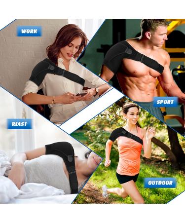 Ticoni Shoulder Brace - Professional Support and Compression Sleeve for Rotator Cuff Injuries - Adjustable Fit for Men & Women - Buy Online on GoSupps.com
