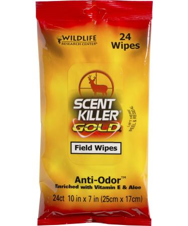Wildlife Research Scent Killer Field Wipes (24 Pack), Gold (1295)