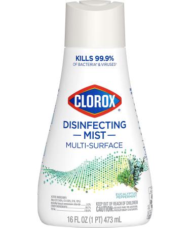 Clorox Disinfecting Mist Refill, Multi-Surface Disinfectant, Eucalyptus Peppermint, 16 Fluid Ounces