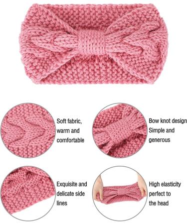 4-Piece Cable Knit Headband Set for Women and Girls - Beige, Pink, Black, Grey - Buy Online on GoSupps.com