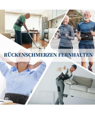 ZEAMO Back Bandage for Men & Women - Pain Relief Lower Back Belt with 5 Struts & 3 Types of Heated Pads - Ideal for Herniated Disc (Medium) - Buy Online on GoSupps.com