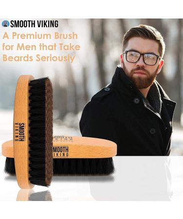 Natural Boar Bristle Beard Brush and Comb Set for Men - Facial Hair Care Gift - Mustache Grooming Tools - Buy Online on GoSupps.com
