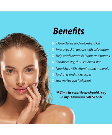 Zakia's Moroccan Hammam Spa Rejuvenating Ritual Kit - 6-Piece Beauty Set for All Skin Types - Purify Tone Cleanse & Exfoliate with Amber Musk - Buy Online on GoSupps.com