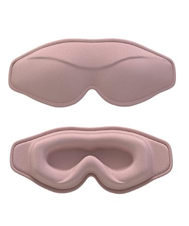 EMICUTE Sleep Eye Mask for Men Women 3D Contoured Sleeping Mask Soft Comfort Blindfold & Eye Cover for Flight Travel Yoga Nap Pink